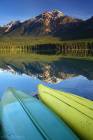 Kayaks under Pyramid Mount